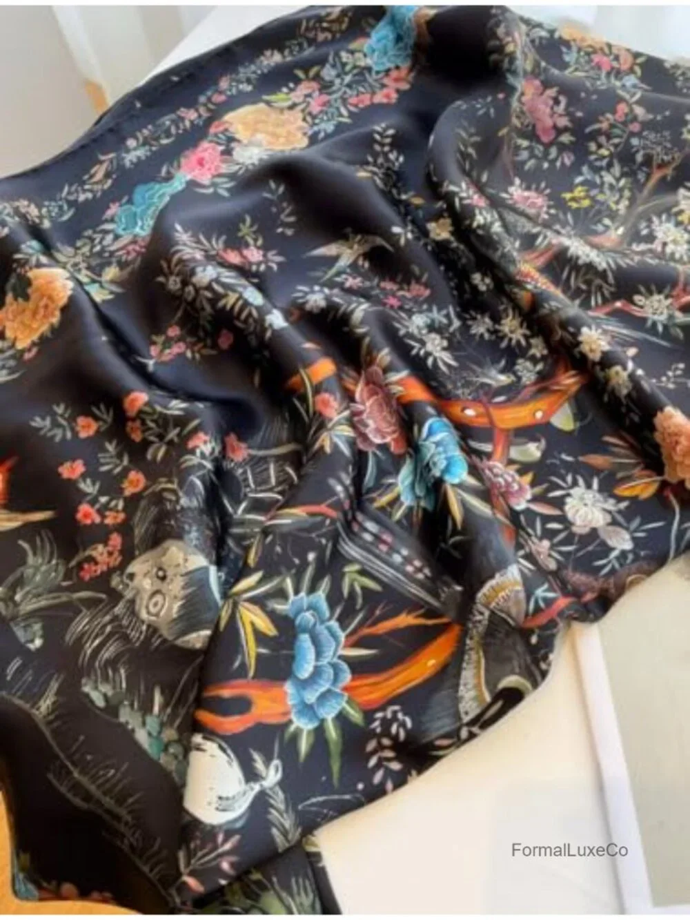 100% Mulberry Silk Large Square Scarf Lightweight Headscarf Shawl Gift Packed